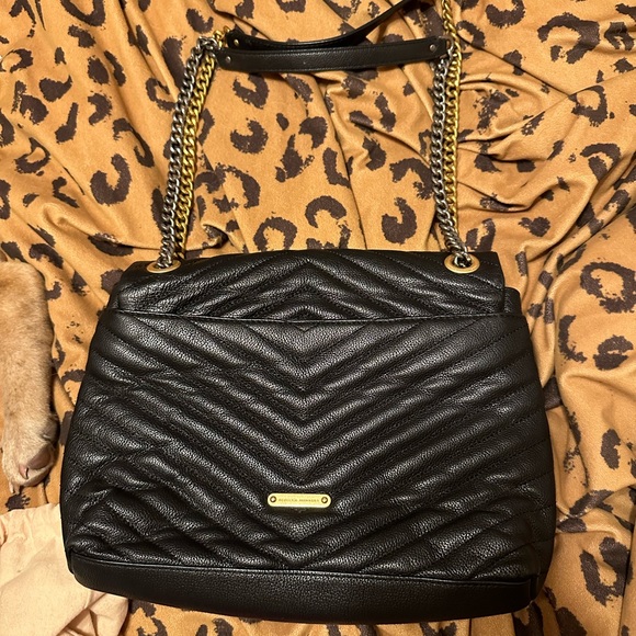 Rebecca Minoff Edie Flap Medium Duo Colored Chain Convertible Bag - Picture 2 of 2